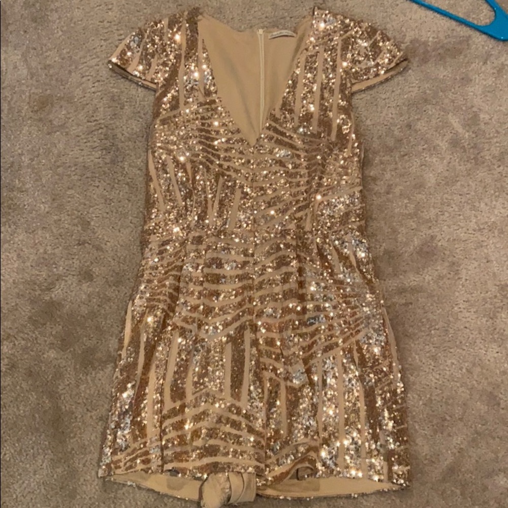 Gold sequin Romper